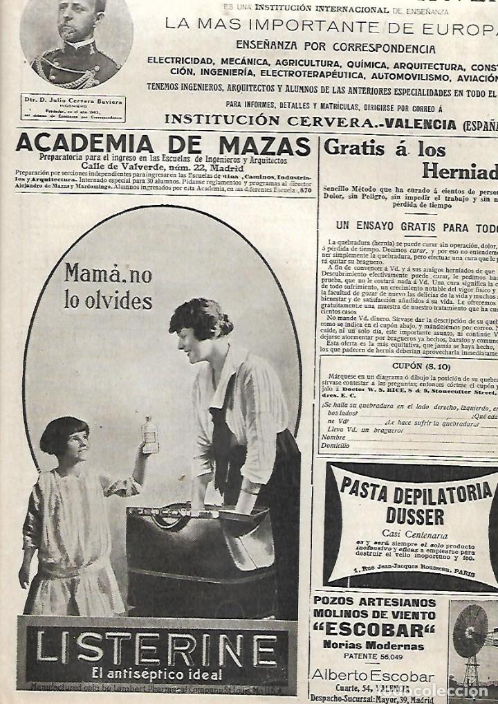 Coleccionismo: A&Ntilde;O 1919 RECORTE PRENSA PUBLICIDAD LISTERINE ANTISEPTICO