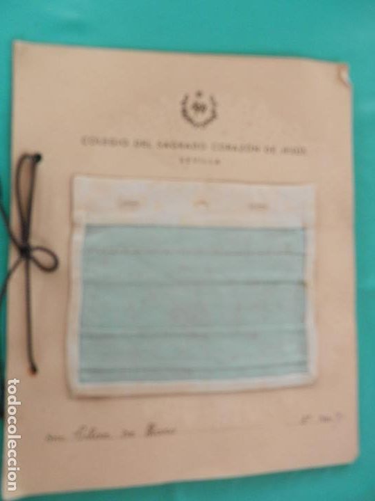 Coleccionismo: CARPETA LABORES DE COSTURA COLEGIO DEL SAGRADO CORAZON DE JESUS SEVILLA - A&Ntilde;OS 1950 ?