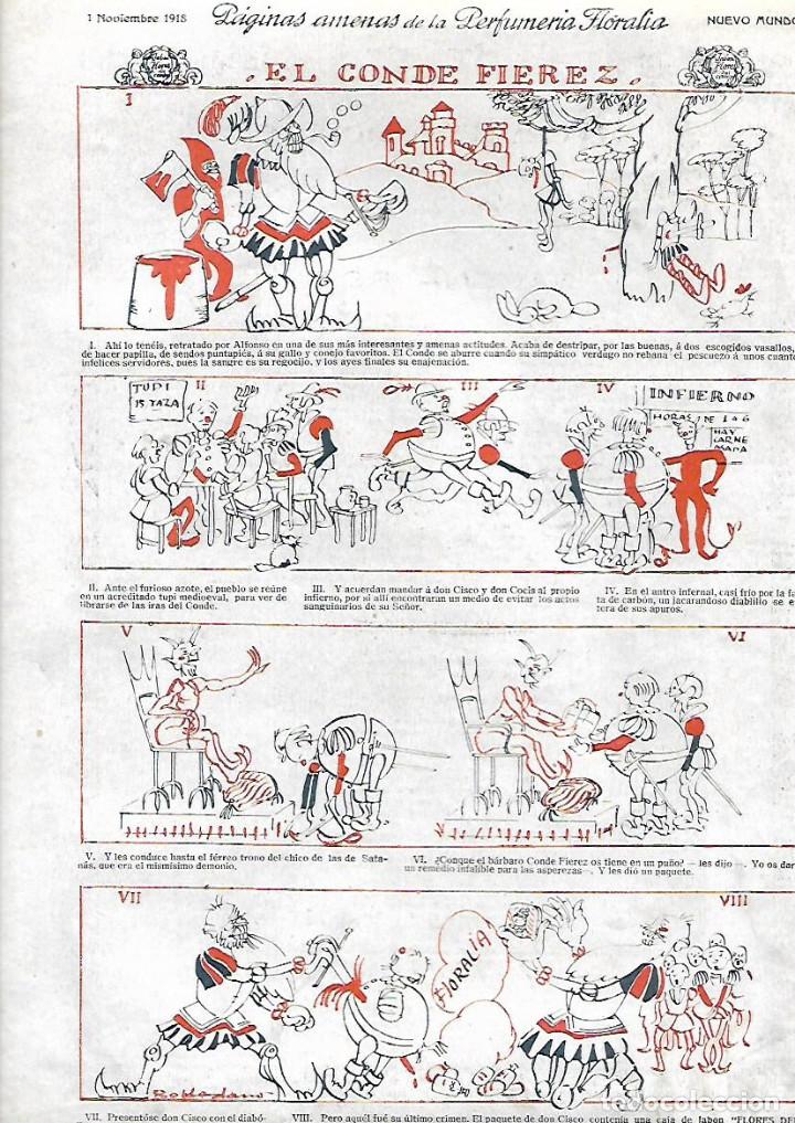 Colecionismo: A&Ntilde;O 1918 HUMOR DIBUJO COMIC HISTORIETA CONDE FIEREZ POR ROBLEDANO PAGINAS AMENAS PERFUMERIA FLORALIA