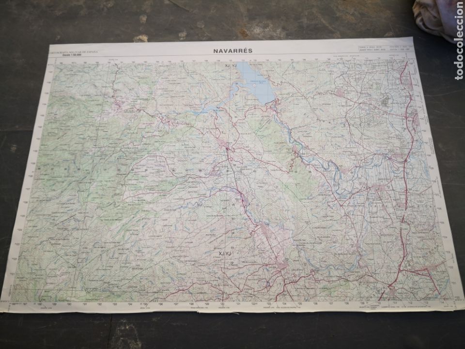 Coleccionismo: Mapa militar ej&eacute;rcito cartograf&iacute;a Navarres - Foto 1