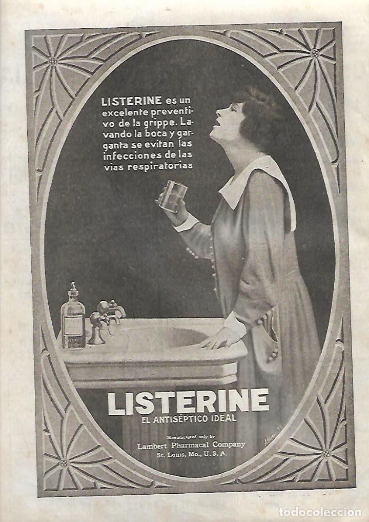 Coleccionismo: A&Ntilde;O 1918 RECORTE PRENSA PUBLICIDAD LISTERINE ANTISEPTICO LAMBERT PHARMACAL COMPANY