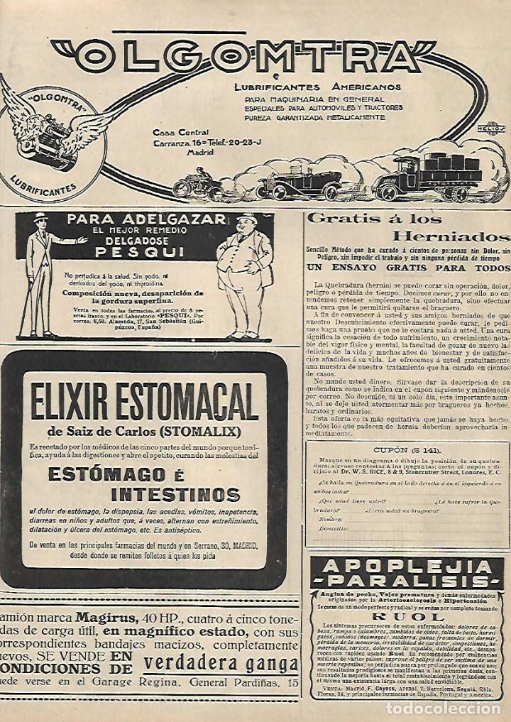 Colecionismo: A&Ntilde;O 1923 RECORTE PRENSA PUBLICIDAD OLGOMTRA LUBRIFICANTE PARA MAQUINARIA AUTOMOVIL TRACTORES