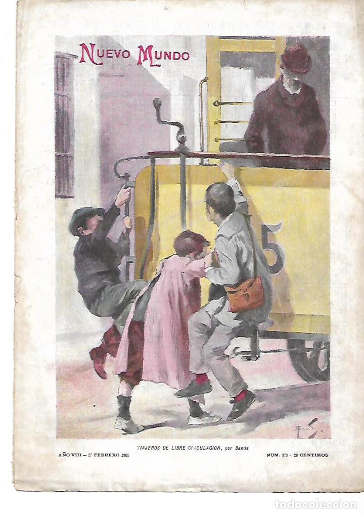 Colecionismo: A&Ntilde;O 1901 RECORTE PRENSA DIBUJO DE BANDA VIAJEROS DE LIBRE CIRCULACION
