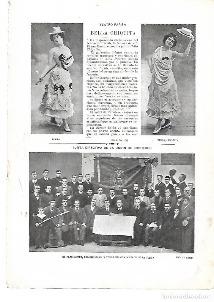 Colecionismo: A&Ntilde;O 1901 RECORTE PRENSA FOTOGRAFIA DE LA JUNTA DIRECTIVA DE LA UNION DE COCHEROS