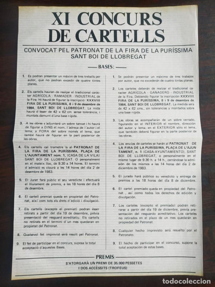 Collecting paper: Programa del XI concurs cartells de la XXXVIII Fira de la Pur&iacute;ssima 1984 de Sant Boi de Llobregat