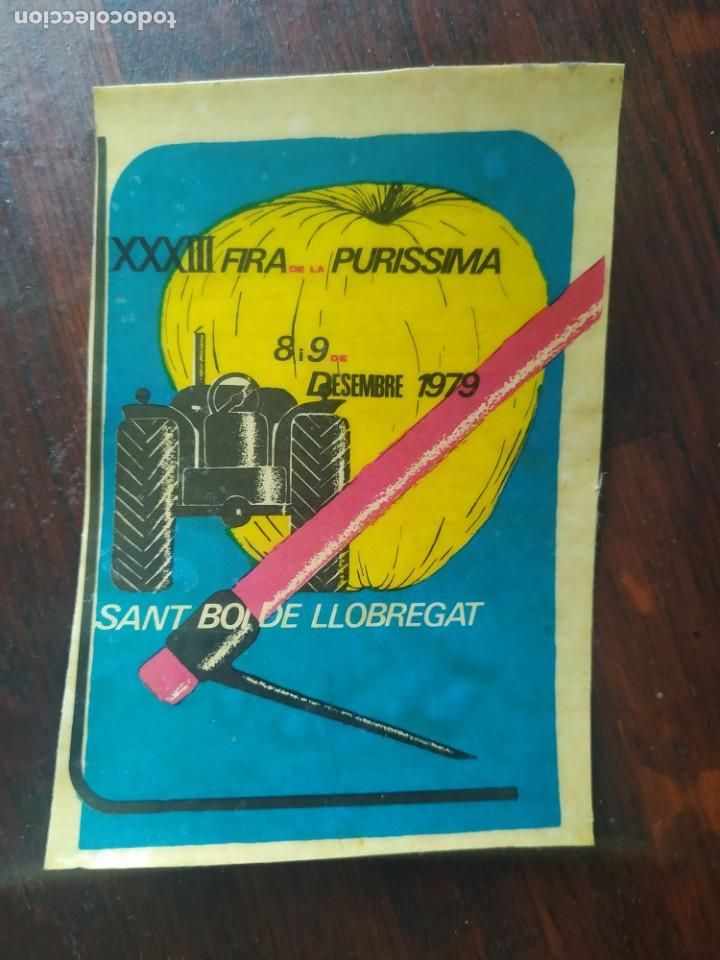 Collecting paper: Pegatina con el cartel de la XXXIII edici&oacute;n de la Fira de la Purissima 1979 a Sant Boi de Llobregat
