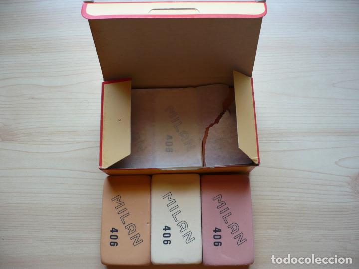 Coleccionismo: Caja 6 Gomas de Borrar Milan. - Foto 7