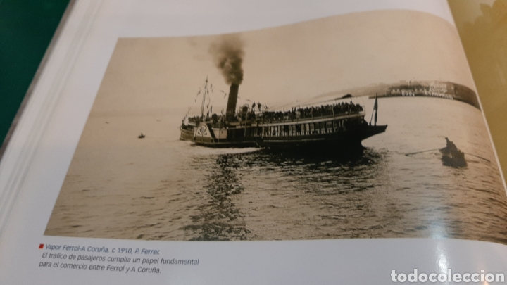 Sammelleidenschaft Papier: VAPOR FERROL A CORU&Ntilde;A 1910 L&Aacute;MINA recorte LIBRO MODERNO