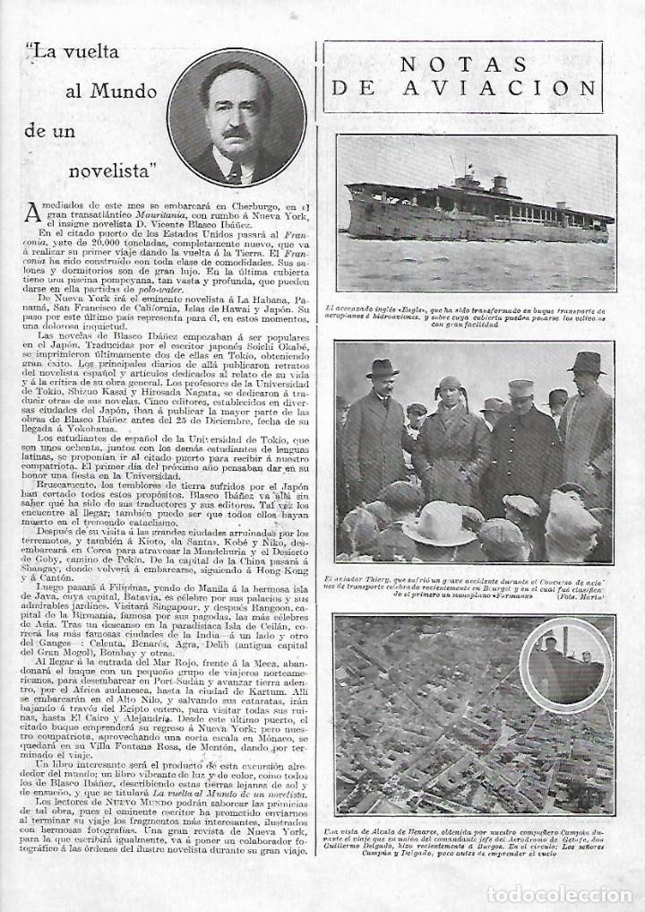 Colecionismo: A&Ntilde;O 1923 RECORTE PRENSA FOTOGRAFIA VISTA AEREA DE ALCALA DE HENARES CAMPUA AVIADOR DELGADO