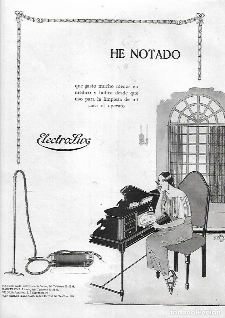 Colecionismo: A&Ntilde;O 1923 RECORTE PRENSA PUBLICIDAD ELECTROLUX ASPIRADORA LIMPIEZA ELECTRODOMESTICOS