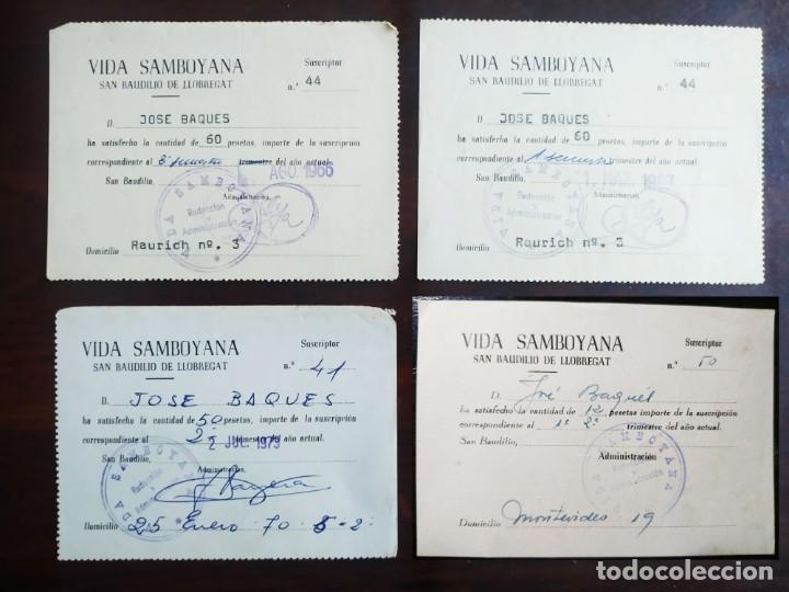 Coleccionismo: Un recibo de la suscripci&oacute;n mensual a la revista Vida Samboyana 1966 en Sant Boi de Llobregat