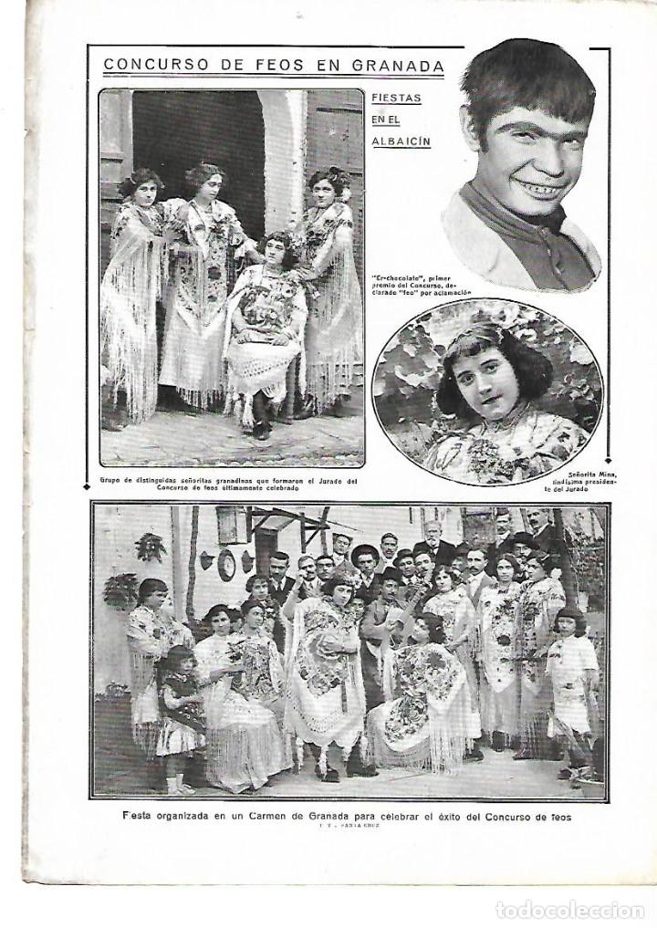 Sammelleidenschaft Papier: A&Ntilde;O 1912 RECORTE PRENSA CONCURSO DE FEOS EN GRANADA ER CHOCOLATE JURADO FIESTA EN UN CARMEN