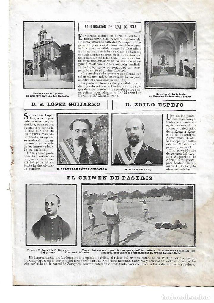 Sammelleidenschaft Papier: A&Ntilde;O 1904 RECORTE PRENSA INAUGURACION IGLESIA NUESTRA SE&Ntilde;ORA DEL ROSARIO MADRID HOSPITAL