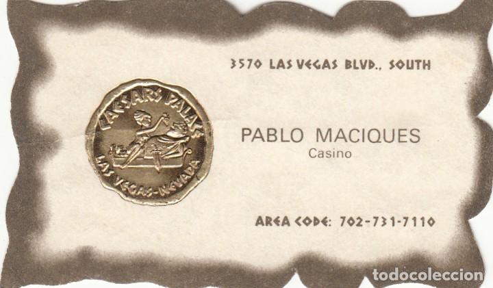 Coleccionismo: TARJETA PERSONAL: EMPLEADO CASINO CAESARS PALACE - LAS VEGAS - NEVADA - USA