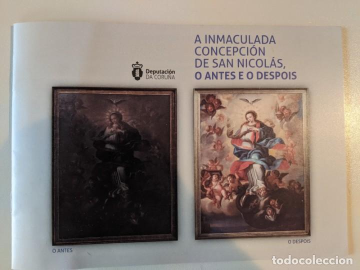 Coleccionismo: LA CORU&Ntilde;A FOLLETO RESTAURACION DEL CUADRO LA INMACULADA CONCEPCION DE SAN NICOLAS