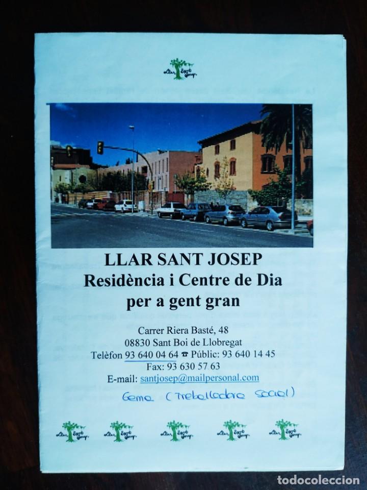 Coleccionismo: Programa servicios y tarifa 2004 Asilo San Jose Llar Sant Josep residencia de Sant Boi de Llobregat