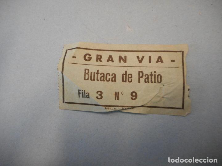 Coleccionismo: GRAN VIA. BUTACA DE PATIO.