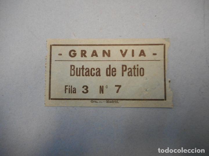Coleccionismo: GRAN VIA. BUTACA DE PATIO.