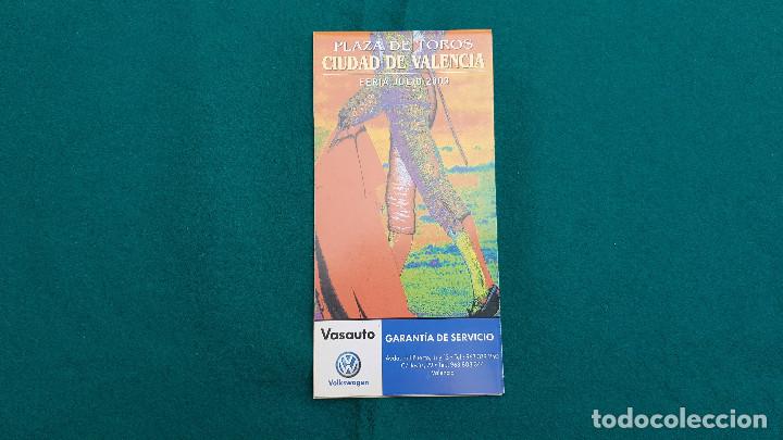 Coleccionismo: PROGRAMA DE MANO PLAZA TOROS VALENCIA (2003) ENRIQUE PONCE, JUAN MORA, LUIS DOMECQ...