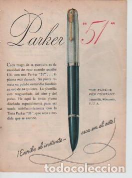 Coleccionismo: ANUNCIO PUBLICIDAD ESTILOGRAFICAS PARKER - POLVOS ROYAL