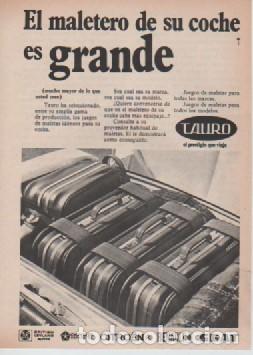 Coleccionismo: ANUNCIO PUBLICIDAD MALETAS TAURO