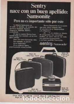 Coleccionismo: ANUNCIO PUBLICIDAD MALETAS SAMSONITE