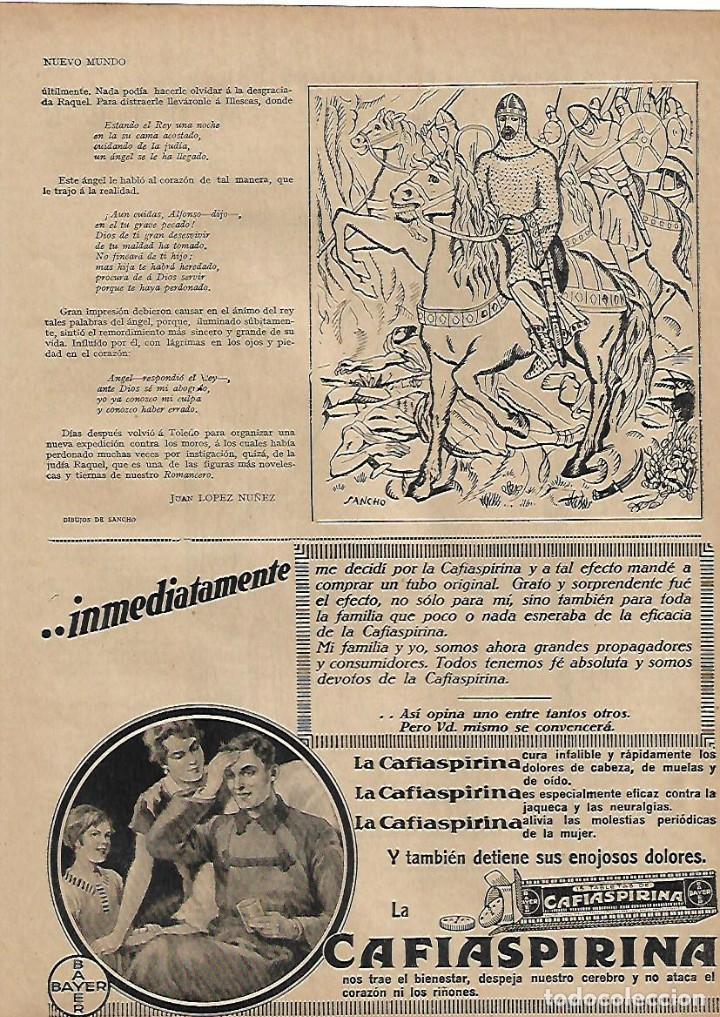 Sammelleidenschaft Papier: A&Ntilde;O 1929 RECORTE PRENSA PUBLICIDAD CAFIASPIRINA BAYER CALMANTE PRODUCTOS FARMACEUTICOS