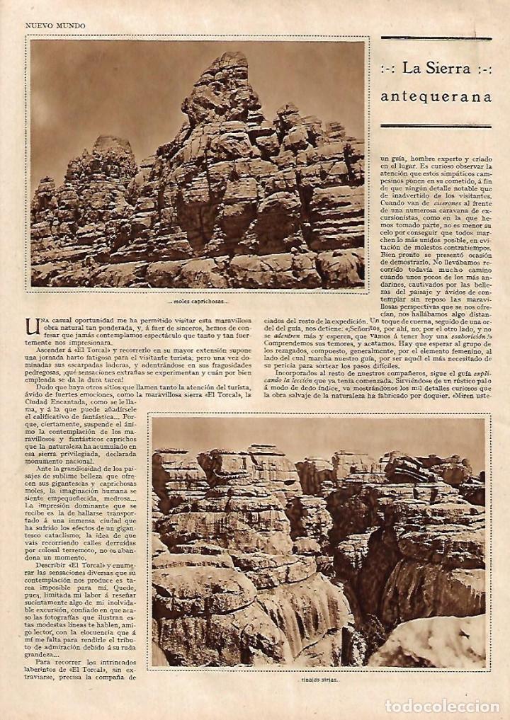 Sammelleidenschaft Papier: A&Ntilde;O 1929 RECORTE PRENSA LA SIERRA ANTEQUERANA EL TORCAL MARAVILLAS