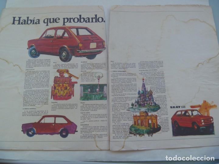 Coleccionismo: 2 HOJAS DE REVISTA CON ANUNCIO PUBLICITARIO DE COCHE SEAT 133 . A&Ntilde;OS 70