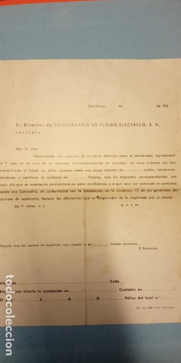 Coleccionismo: CARTA A COOPERATIVA DE FLUIDO EL&Eacute;CTRICO, S. A.