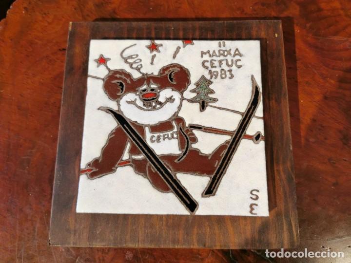 Coleccionismo: ESQUI DE FONDO MARXA CEFUC BALDOSA DE CERAMICA RECUERDO 1983