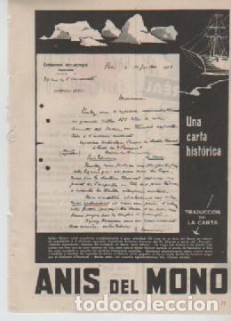 Coleccionismo: ANUNCIO PUBLICIDAD ANIS DEL MONO - LOREAL