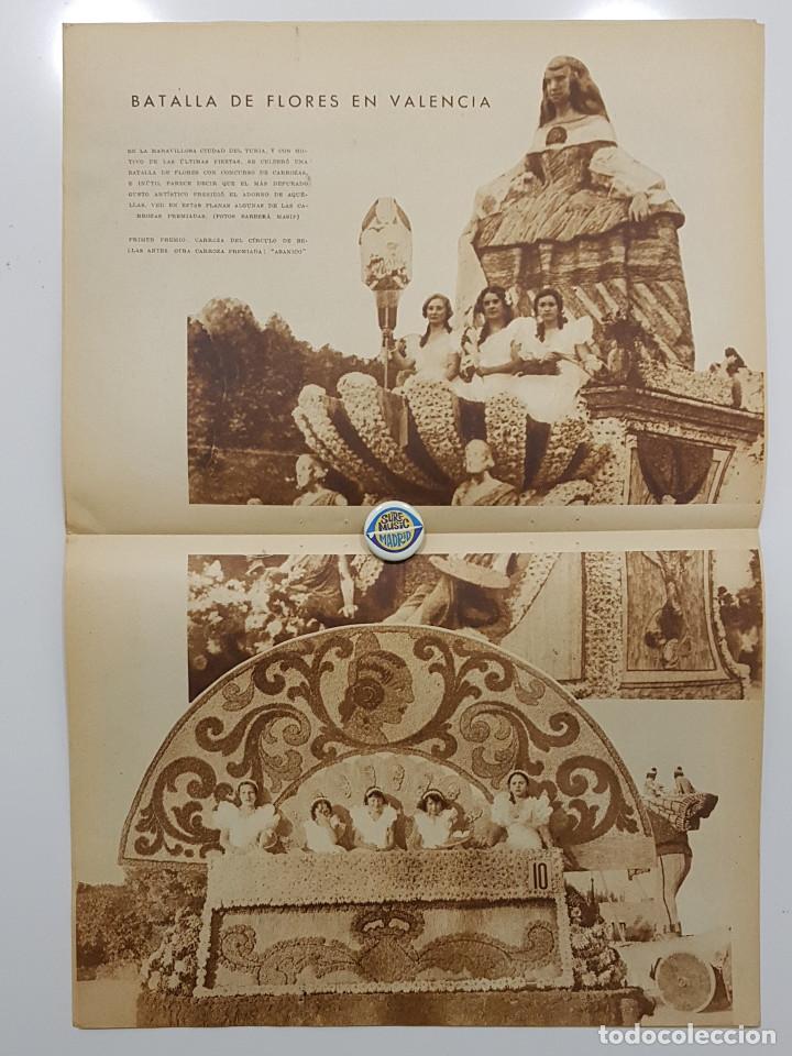 Collectionnisme: 1933. Batalla de Flores en Valencia. Carrozas Circulo de Bellas Artes y Abanico