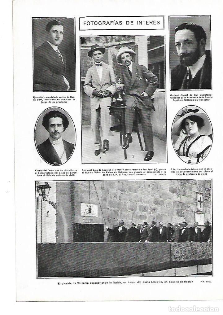 Collectionnisme: A&Ntilde;O 1912 RECORTE PRENSA VALENCIA HOMENAJE DESCUBRIMIENTO LAPIDA EN HONOR AL POETA LLORENTE