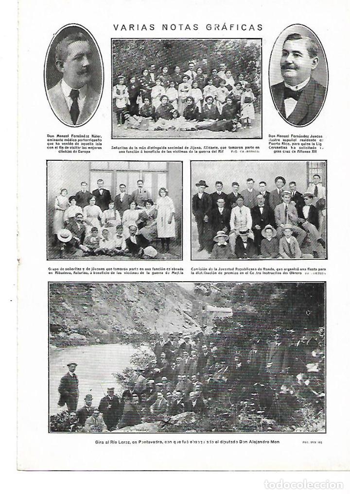 Collectionnisme: A&Ntilde;O 1912 RECORTE PRENSA RIBADEDEVA ASTURIAS PARTICIPANTES FUNCION A BENFICIO GUERRA RIF
