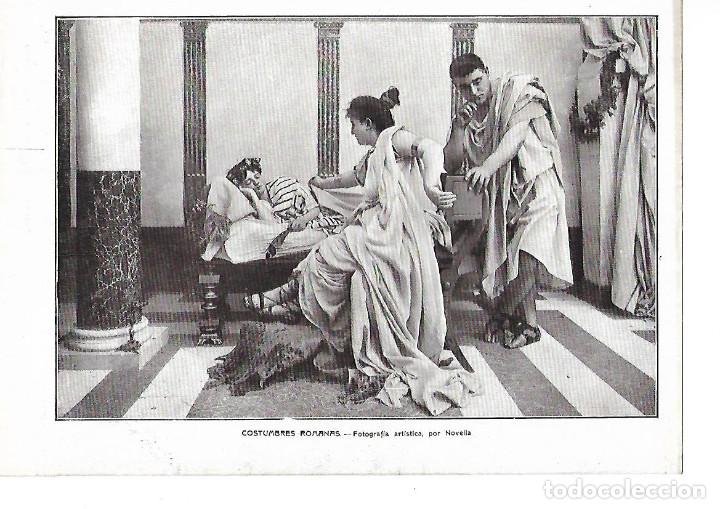 Sammelleidenschaft Papier: A&Ntilde;O 1912 RECORTE PRENSA COSTUMBRES ROMANAS FOTOGRAFIA ARTISTICA DE NOVELLA