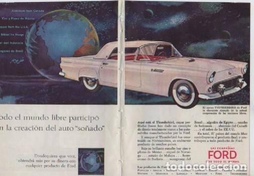 Coleccionismo: ANUNCIO PUBLICIDAD AUTOMOVILES FORD -GINEBRA GILBEYS-VERMUT CINZANO-SUELOS SINTAFILM