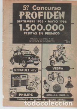 Coleccionismo: ANUNCIO PUBLICIDAD CONCURSO PROFIDEN RENAULT VESPA -AGUA LAVANDA DE PUIG