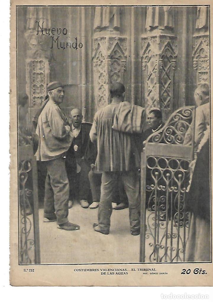 Sammelleidenschaft Papier: A&Ntilde;O 1908 RECORTE PRENSA FOTOGRAFIA TRIBUNAL DE LAS AGUAS COSTUMBRES DE VALENCIA