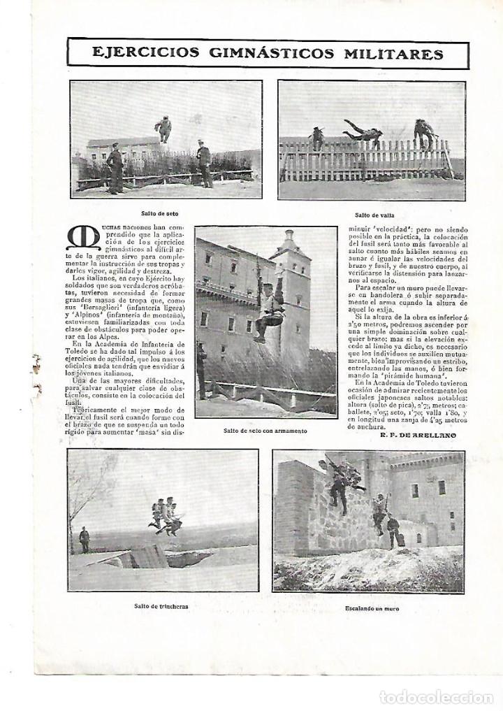 Collectionnisme: A&Ntilde;O 1908 GIMNASIA EJERCICIOS MILITARES SALTO DE SETO VALLA TRINCHERAS ESCALADA DE UN MURO EJERCITO