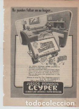 Coleccionismo: ANUNCIO PUBLICIDAD JUEGOS REUNIDOS JEYPER