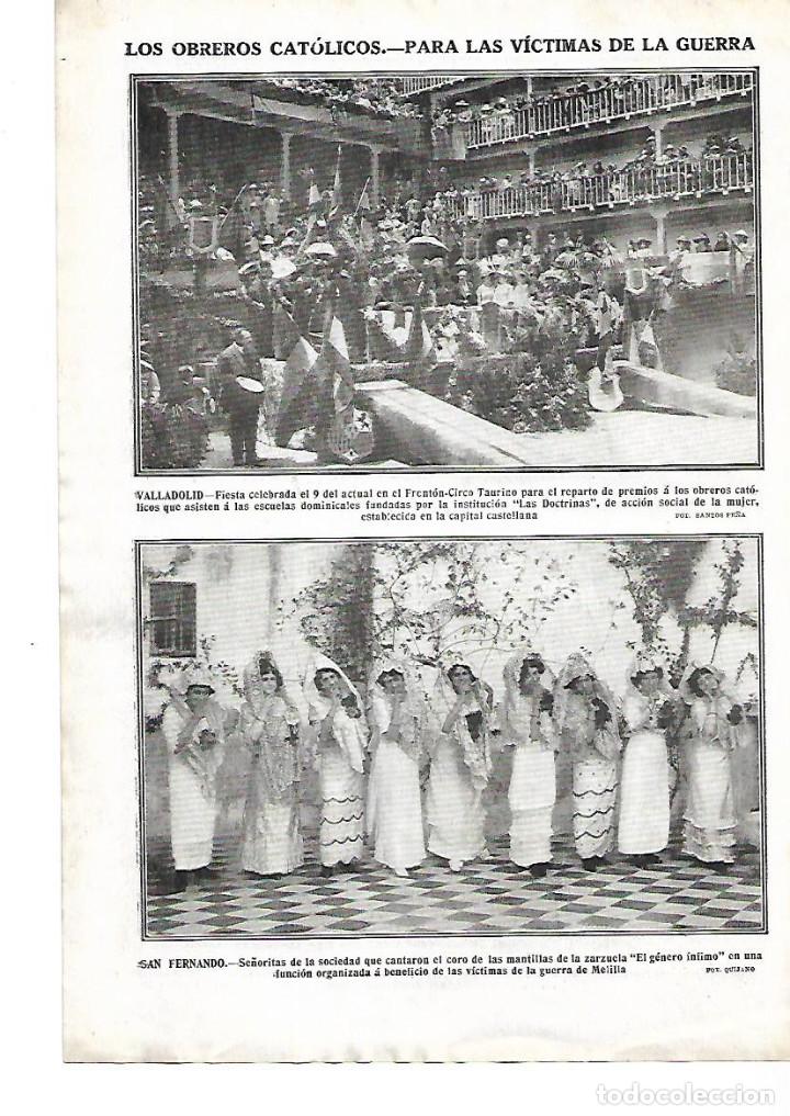 Collectionnisme: A&Ntilde;O 1912 RECORTE PRENSA VALLADOLID FRONTON CIRCO TAURINO PREMIOS OBREROS CATOLICOS LAS DOCTRINAS