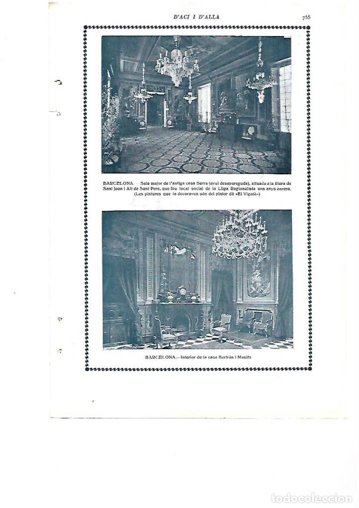Coleccionismo: A&Ntilde;O 1923 CASAS SE&Ntilde;ORIALES CATALANAS CASA SERRA BARCELONA LLIGA REGIONALISTA CASA BERTRAN MUSITU
