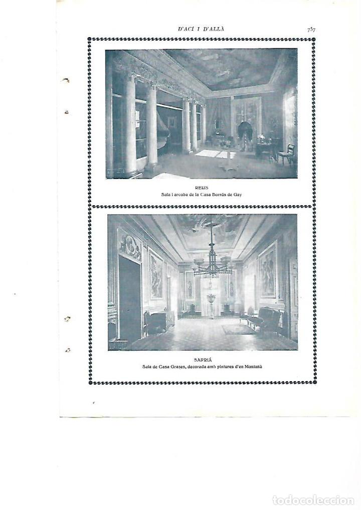 Colecionismo: A&Ntilde;O 1923 CASAS SE&Ntilde;ORIALES CATALANAS SARRIA BARCELONA SALA CASA GRASES DECORADA PINTURAS MONTA&Ntilde;A