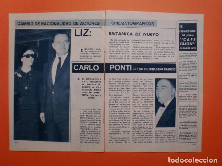 Collectionnisme: LIZ TAYLOR BRITANICA DE NUEVO - CARLO PONTI AUN NO ES FRANCES - 23/1/1965
