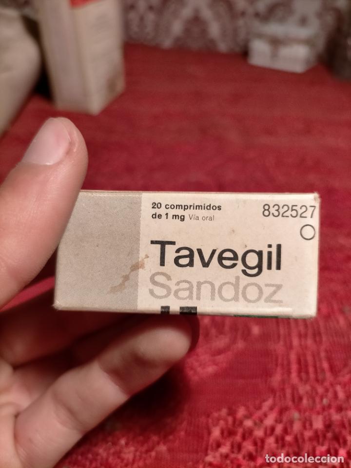 Coleccionismo: Antigua botella frasco de farmacia medicina Tavegil Sandoz a&ntilde;os 60-70