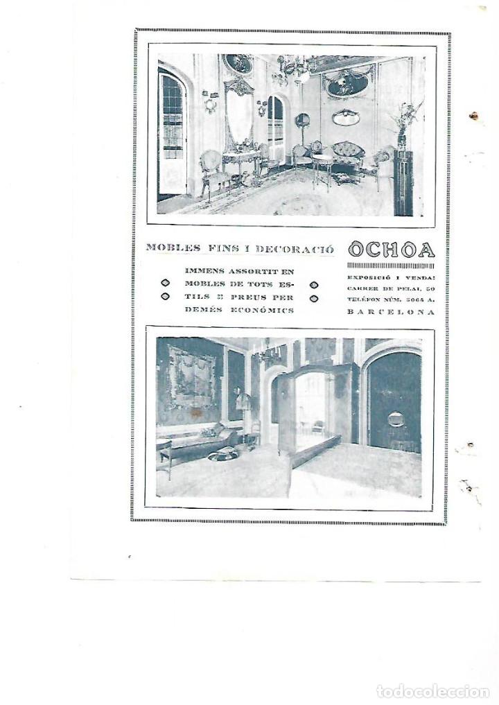 Collezionismo: A&Ntilde;O 1923 RECORTE PRENSA PUBLICIDAD MUEBLES DECORACION OCHOA BARCELONA