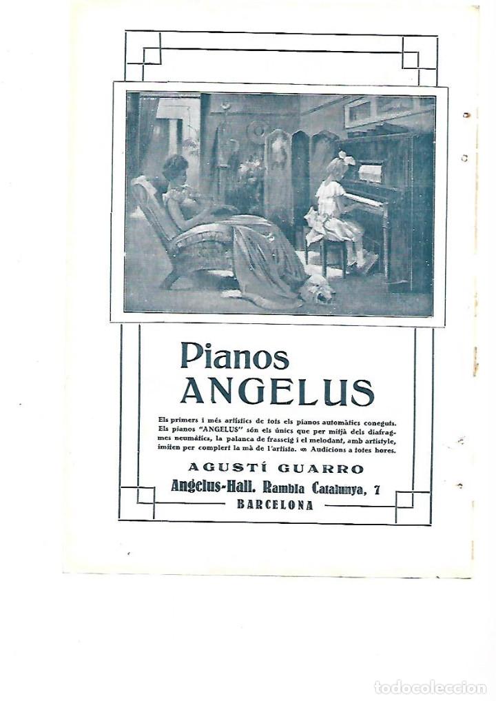 Coleccionismo: A&Ntilde;O 1923 RECORTE PRENSA PUBLICIDAD PIANOS ANGELUS AGUSTI GUARRO BARCELONA INSTRUMENTOS MUSICALES