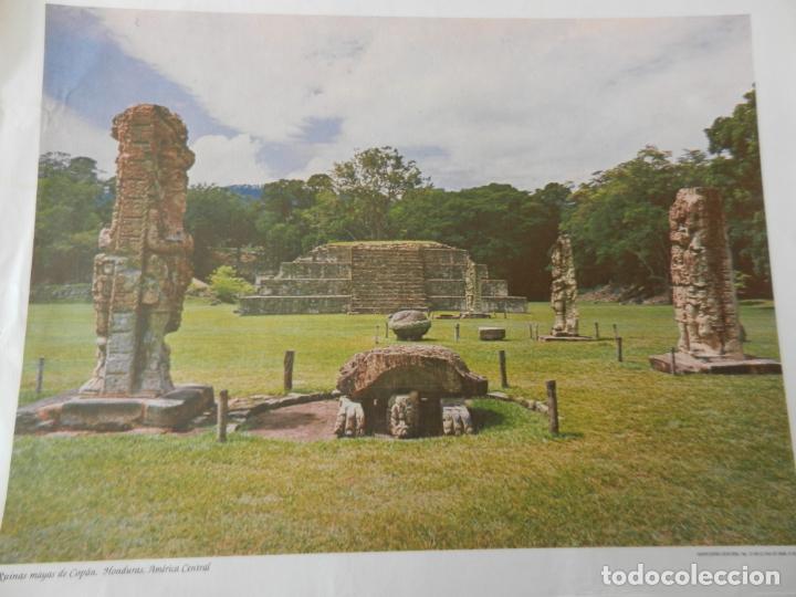 Coleccionismo: RUINAS MAYA DE COP&Aacute;N - HONDURAS - AM&Eacute;RICA CENTRAL - L&Aacute;MINA GRAFICENTRO EDITORES - MIDE 43X33 CM.