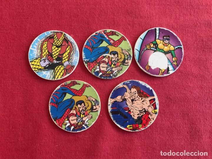 lote 5 tazos caps pogs - spiderman marvel comic - Compra venta en  todocoleccion